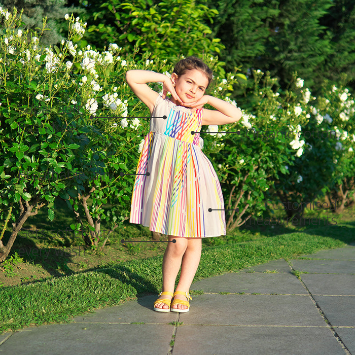 Anaario Magic Dust Dress features - organic cotton, super soft and rash free, breathable, gets softer with every wash, customised measurements