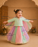 Anaario Mint Lilac Pink Lehenga Set features - organic cotton, super soft and rash free, breathable, dry clean only, customised measurements