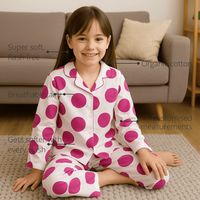 Anaario Pinkberry Pop Night Suit features - organic cotton, super soft and rash free, breathable, gets softer with every wash, customised measurements