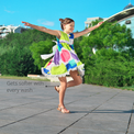 Anaario Pop Art Dress features - organic cotton, super soft and rash free, breathable, gets softer with every wash, customised measurements