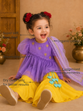 Anaario Purple Palm Peplum Palazzo Set features - organic cotton, super soft and rash free, breathable, dry clean only, customised measurements