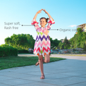 Anaario Sugar Rush Dress features - organic cotton, super soft and rash free, breathable, gets softer with every wash, customised measurements