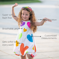 Anaario Summer Daze Dress features - organic cotton, super soft and rash free, breathable, gets softer with every wash, customised measurements