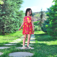 Anaario Terra Dress features - organic cotton, super soft and rash free, breathable, gets softer with every wash, customised measurements