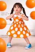 Anaario The Apricot Pop Dress features - organic cotton, super soft and rash free, breathable, gets softer with every wash, customised measurements