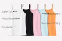 Anaario Girls Multi-Coloured Sleeveless Bamboo Vest (Pack of 5) features - bamboo fabric, super soft, hypoallergenic, breathable, moisture-wicking