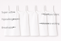 Anaario Girls Sleeveless Bamboo Vest (Pack of 5) features - bamboo fabric, super soft, hypoallergenic, breathable, moisture-wicking