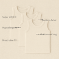 Anaario Boys Sleeveless Bamboo Vest features - bamboo fabric, super soft, hypoallergenic, breathable, moisture-wicking