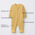 Lion & Koala Bamboo Baby Sleepsuit – Zip Romper Onesie Combo – features