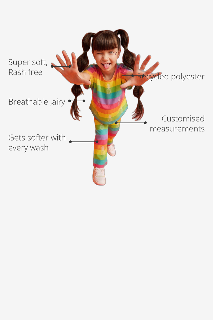 Anaario Multi-Coloured Stripes Co-ord Set recycled polyester features