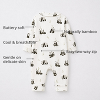 Panda & Bamboo Bamboo Baby Sleepsuit – Zip Romper Onesie – features