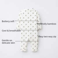Penguin Bamboo Baby Sleepsuit – Zip Romper Onesie – features