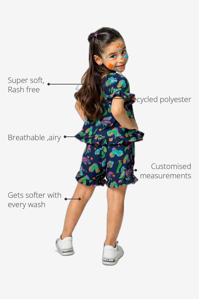 Anaario Psychedelic Fish Co-ord Set recycled polyester features