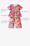 Anaario Splashes and Cherry Co-ord Set recycled polyester features