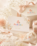 Anaario gift card, gift box, drawstring pouch and packaging