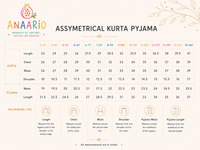 Anaario lehenga size chart in inches