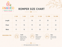 Anaario romper size chart in inches