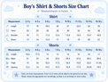 Anaario shorts size chart in inches