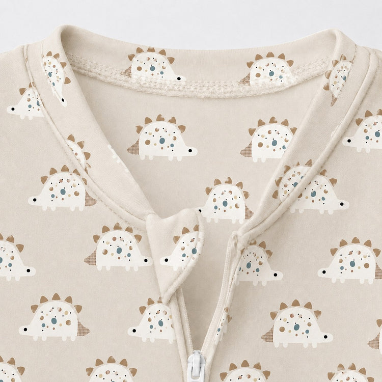 Animal Friends bamboo cotton baby sleepsuit — two-way zip romper onesie