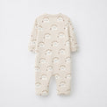 Animal Friends bamboo cotton baby sleepsuit — zip romper onesie detail