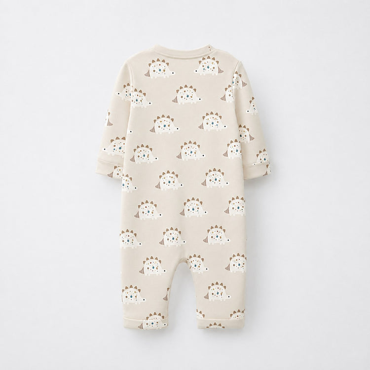 Animal Friends bamboo cotton baby sleepsuit — zip romper onesie detail