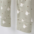 Animal Friends bamboo cotton baby sleepsuit — bamboo cotton onesie romper flatlay