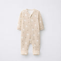 Animals on Wheels bamboo cotton baby sleepsuit — footed zip-front sleepsuit, onesie romper
