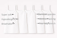 Girls Sleeveless Bamboo Vest (Pack of 5) features