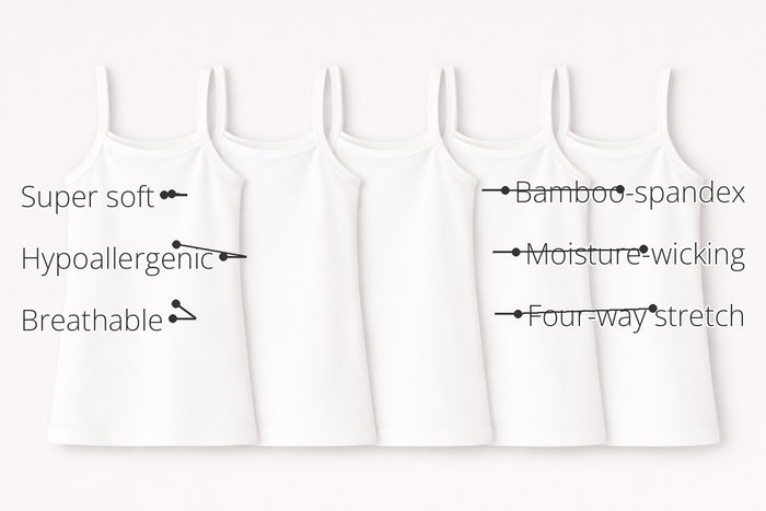Girls Sleeveless Bamboo Vest (Pack of 5) features