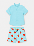 Boy wearing Anaario Apple Splash Magic Print Co-ord Set