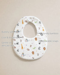 Jungle Bamboo Baby Bib features