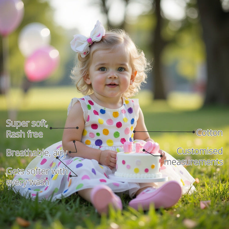 The Funfetti Sprinkle Girls' Frock features