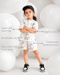 The Popsicle Picnic Girls' Shorts Set features