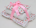 Anaario Snuggles and Cuddles baby blanket gift bundle, light blue and pink hearts print