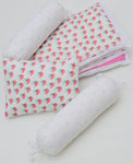 Anaario Snuggles and Cuddles baby blanket gift bundle, light blue and pink hearts print