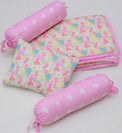 Anaario Snuggles and Cuddles baby blanket gift bundle, multicoloured pastel alphabet print