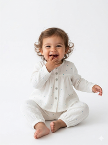 Blue specks Baby Set