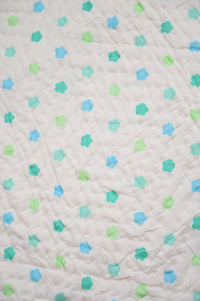 Snuggles and Cuddles Baby Blanket Gift Bundle (Blue and Tangerine Florals)