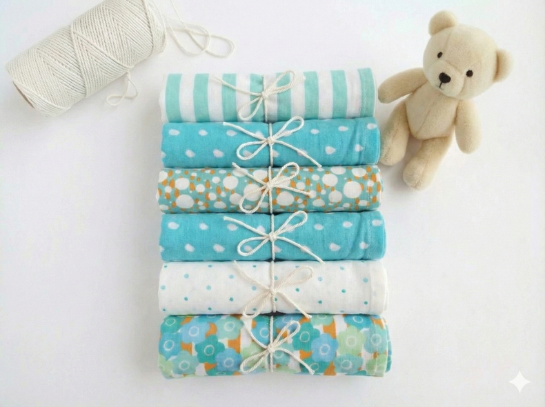 Anaario Baby Cotton Napkins, set of 6