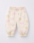 Baby wearing Anaario Cream Sheep Peplum cream with pastel sheep prints co-ord set, newborn to 24 months