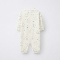 Baby Elephant bamboo cotton baby sleepsuit — two-way zip romper onesie