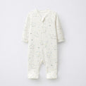 Baby Elephant bamboo cotton baby sleepsuit — footed zip-front sleepsuit, onesie romper