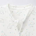 Baby Elephant bamboo cotton baby sleepsuit — zip romper onesie detail