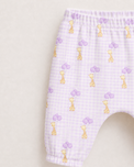 Baby wearing Anaario Giraffe and Balloons organic mulmul cotton Blossom Breeze set, newborn to 24 months