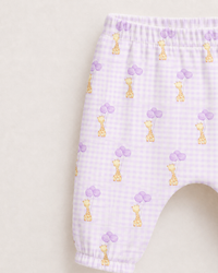 Baby wearing Anaario Giraffe and Balloons organic mulmul cotton Blossom Breeze set, newborn to 24 months