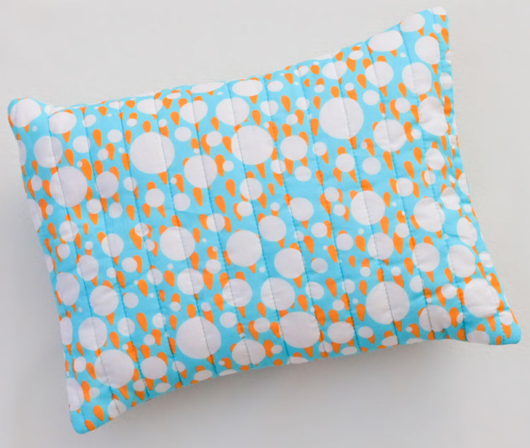 Snuggles and Cuddles Baby Blanket Gift Bundle (Ivory and Tangerine Poppy raindrops)