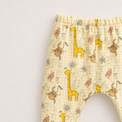 Baby wearing Anaario Jungle Gingham organic mulmul cotton Blossom Breeze set, newborn to 24 months