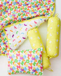 Snuggles and Cuddles Baby Blanket Gift Bundle (Multicoloured neon alphabets)
