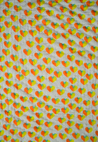 Snuggles and Cuddles Baby Blanket Gift Bundle (Orange and yellow hearts)