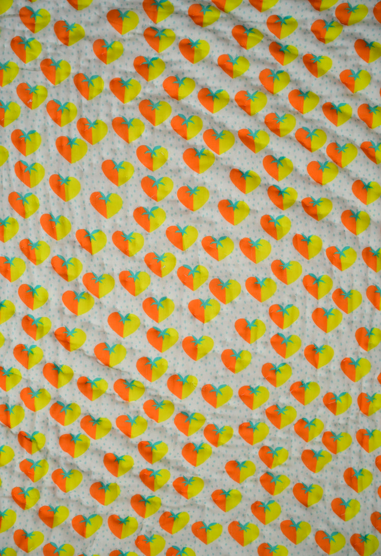 Snuggles and Cuddles Baby Blanket Gift Bundle (Orange and yellow hearts)